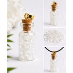 Pendentif Flacon Cristal de Roche Naturel