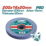 TOTAL Disque abrasif, P80, 150x12,7x16 mm