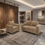 SIMO Fauteuil Salon Bracarré 3 places Beige 