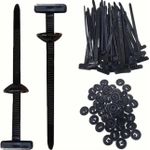 Generic Lot De 100 Croisillons Autonivelants Pour Carrelage - Kit Système De Nivellement Manuel Maçonnerie Noir - image 2
