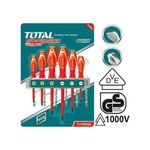TOTAL Lot De 6 Tournevis électriques 1000 V -Rouge