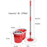 product_image_name-Generic-Turbo Ensemble Serpillère Et Seau En Microfibre Avec Seau à Pédale Et 6 Tampons En Microfibre, Serpillère Rotative à 360° Pour Nettoyer Les Sols, Essoreuse, Lot De 1 Serpillère Et 1 Seau-3