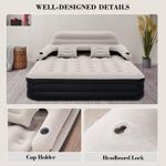Generic Matelas gonflable 2places dossier de pompe et oreillers, matelas gonflable - image 2