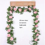 Generic Rotin Rose A-rtificiel, Fleur Décorative 1pcs 2.3m - Rose