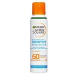 GARNIER AMBRE SOLAIRE Sensitive Expert+, 200 ml. Brume Protectrice FPS50+. protection immédiate contre les rayons UVB, UVA et renforce la fonction de la barrière de la peau.  Importé de France
