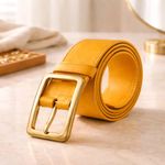 product_image_name-Generic-Ceinture classique  en, boucle fixe noire mate.- MARRON-3