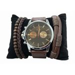Pack Duo Bracelets & Montre Analogique - Style Vintage