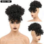 Generic C-hignon haut afro à cordon avec frange, extension de cheveux - image 6