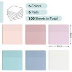 White Label Lot de 300 Notes Autocollantes Transparentes - Multicolore - image 6