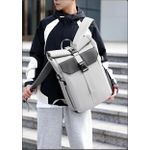 Mode Sac à Dos Roll-Top Premium Gris