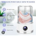 Mini machine à laver sans fil_ blanc