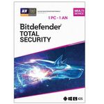 Bitdefender Total Security 1 PC - 1 AN - Compatible Smartphone & Tablette Et Mac
