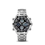 product_image_name-Quamer-Montre Dual Chrono Analogique Et Numérique Fond Noir Quamer- Argent-1