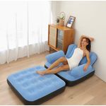 product_image_name-Generic-GUETIO Canapé-Lit Gonflable Pliable Inclinable – Fauteuil Convertible en PVC Flocké Écologique-3