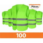 product_image_name-Generic-Lot 10 de chasubles (gilet de sécurité)- Vert-1