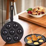 Poêle à Pancakes & Puff Pan 7 Moules – Machine à Mini Beignets et Pancakes Maison