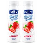 Laity Lait - Lot de 2 Déssert lacté Fraise - 300ml