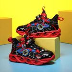 product_image_name-Fashion-Chaussures enfant Spiderman confortables antidérapantes résistantes à l'usure légères et à la mode avec lumières-4