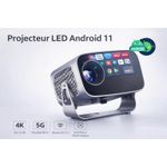 Projecteur LED Android 11 - 4K Ultra HD