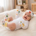 Generic Ensemble Bébé 3 Pièces – Bonnet + Moufles + Chaussons - image 3