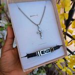 product_image_name-Fashion-Bijoux bracelet jésus Homme agenté chaîne croix 3en1 Montre et  homme ensemble bijoux accessoire homme inox luxe mode garçon cadeau Homme coffret cadeau anniversaire homme fête pères Saint Valentin Mariage amour cœur -3