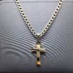 product_image_name-Generic-Chaîne En Acier Inoxydable  Croix Argent Bhuy-3