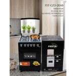 Fiesta  Cuisinière à gaz 4 Feux Avec Four inox