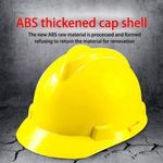 Casque de sécurité de chantier protection pour travaux couleur jaune