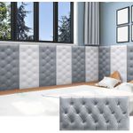 product_image_name-Generic-5pcs gris + 5pcs blanc stickers muraux anti-collision pour décoration douce de chevet, décoration créative de tête de lit douce, épaissie et résistante aux chocs, peut être coupée-1