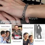 product_image_name-STY-Ensemble de bijoux pour hommes 2 pièces 2 en 1 Collier + Bracelet Ensemble Collier en acier titane Bracelet double couche-8