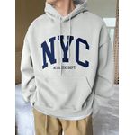 product_image_name-TOUPHY-Sweat à Capuche Homme Pull — Manches Longues Poches Cordon — Gris-3