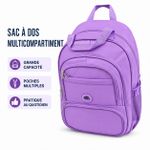 Generic Sac à dos scolaire grande capacité avec plusieurs compartiments