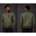 Fashion Blouson Bomber Vert Streetwear
