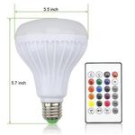 product_image_name-Generic-Ampoule Led Bluetooth Avec Haut-Parleur  Et Télécommande- Blanc-2