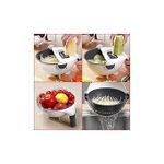 product_image_name-Generic-Coupe-Légumes Manuel Multifonctionnel 5-en-1 (Râpe, Trancheuse, Coupe-Dés) - Avec Panier de Drainage Intégré (Lavage & Égouttage) - Préparation Rapide, Lames Interchangeables-4
