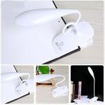 Generic Mini Lampe Led De Table Pliable - Rechargeable Portative éco-énergétique - Blanc - image 4
