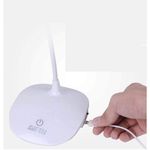 Generic Mini Lampe Led De Table Pliable - Rechargeable Portative éco-énergétique - Blanc - image 7