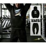 product_image_name-Fashion-Sweat à Capuche De Sport Pour Hommes, Ensemble Deux Pièces Décontracté à Manches Longues, Design Patchwork,Sportswear Décontracté Homme -4