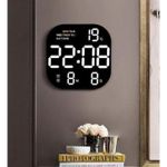 product_image_name-Generic-Horloge Numérique LED MuralAvec 10 Niveaux De Luminosité Réglables, Forme Arrondie USB Avec Grand écran-1