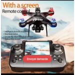 Generic Drone E55 brushless avec télécommande écran HD double caméra - image 3