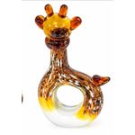 Sculpture décorative girafe en verre