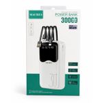 Maches Power Bank 30000 mAh – Charge Rapide et Câbles Intégrés