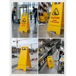 Generic Panneau De Signalisation Sol Glissant – Chevalet De Sécurité Pliable “Caution Work In Progress” Jaune - image 2