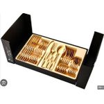 product_image_name-Generic-Set de Couverts Dorés en Acier Inoxydable avec Boîte de Rangement-1