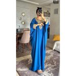 Robe Femme Caftan Marocain Bleu  VG