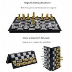product_image_name-Generic-Ensemble d'échiquier pliable or argent, jeux d'échecs de voyage portables en plastique pour débutants, enfants et adultes pour fêtes-6