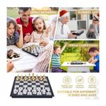 product_image_name-Generic-Ensemble d'échiquier pliable or argent, jeux d'échecs de voyage portables en plastique pour débutants, enfants et adultes pour fêtes-7