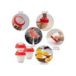 Generic 6 pcs Cuiseur d'oeufs en silicone à la coq - image 4