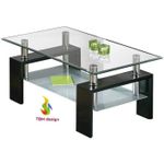 Table Central Vitré Transparent