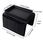 Generic Sofa Armrest Organizer with Built-in Tray - Multi-Compartment Storage for Remote Controls, Magazines, Snacks & Drinks - image 7